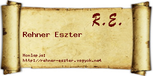 Rehner Eszter névjegykártya